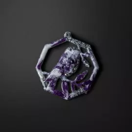 Набор ёлочных игрушек с аметистом "Новогодний" коллекции "Stories" 3шт